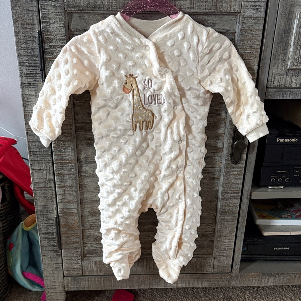 Kyle & Deena Giraffe Embroidered Kids One Piece